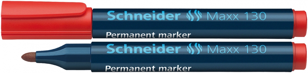 Маркер перманентний Schneider MAXX 130 червоний 2-3 мм конусоподібний (S113002)