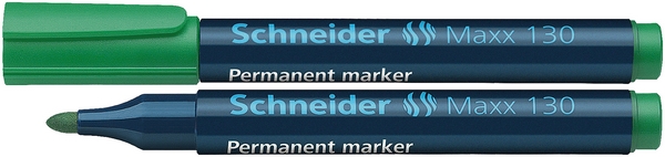 Маркер перманентний Schneider MAXX 130 зелений 2-3 мм конусоподібний (S113004)