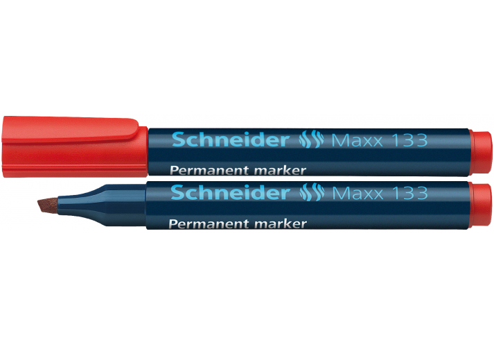 Маркер перманентний Schneider MAXX 133 червоний 1-4 мм конусоподібний (S113302)