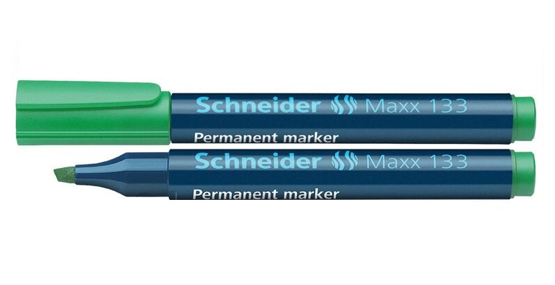 Маркер перманентний Schneider MAXX 133 зелений 1-4 мм конусоподібний (S113304)