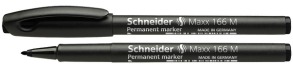 Маркер перманентний Schneider MAXX 166 чорний 2-3 мм конусоподібний (S116601)