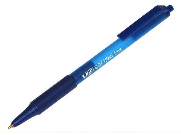 Ручка кулькова автоматична BIC Soft Feel Clic чорнило синє 1.0 мм пластик (bc8373982)